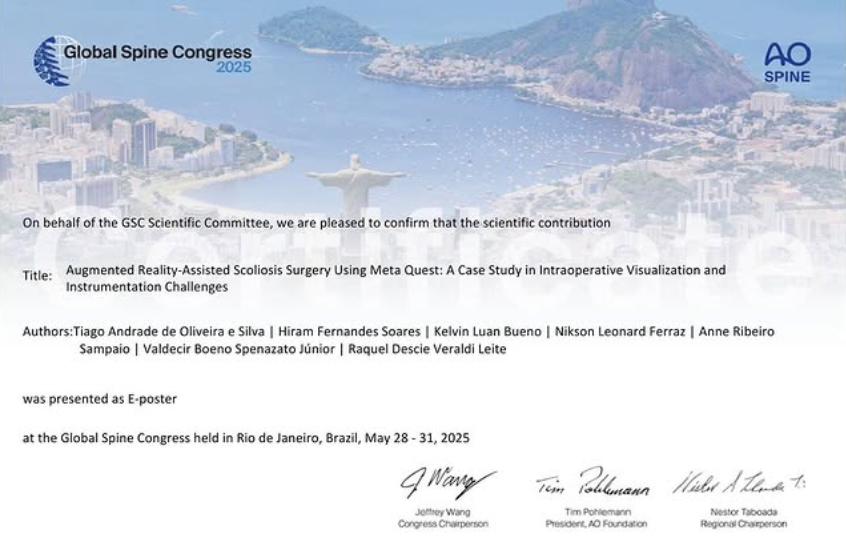 Global Spine Congress 2025 – Vholom é apresentada em estudo internacional